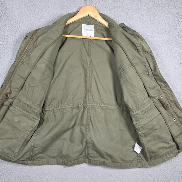 Madewell Jacket Womens Size Small Foliage Green Surplus Field Military Zip 90s - Picture 8 of 15